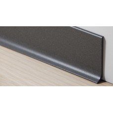 Aluminium plint 10 x 60 mm gerookt zwart (Lengte 2,00 Mtr)